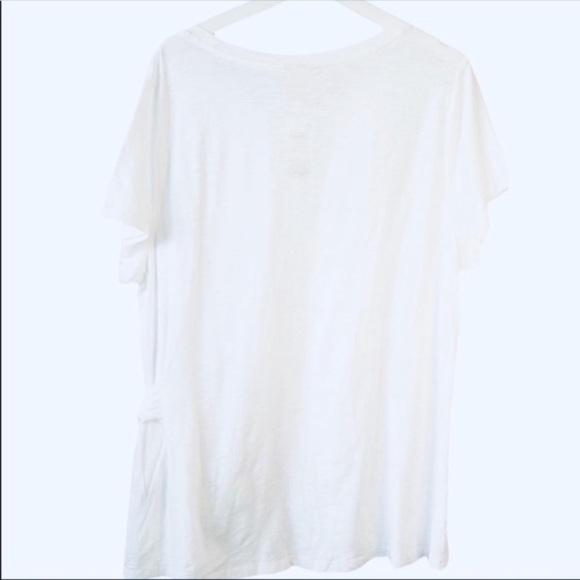 NEW Style & Co Plus White Top Tee Shirt Side Tie Short Sleeves Size 1X - Picture 5 of 7